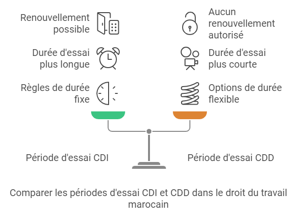 Comment le code du travail marocain encadre-t-il la période d’essai ?